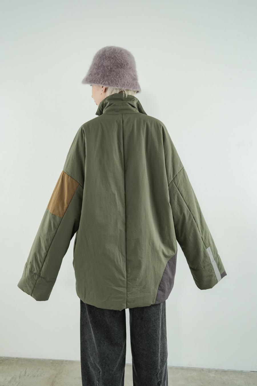 Circle Patch Padded Coat