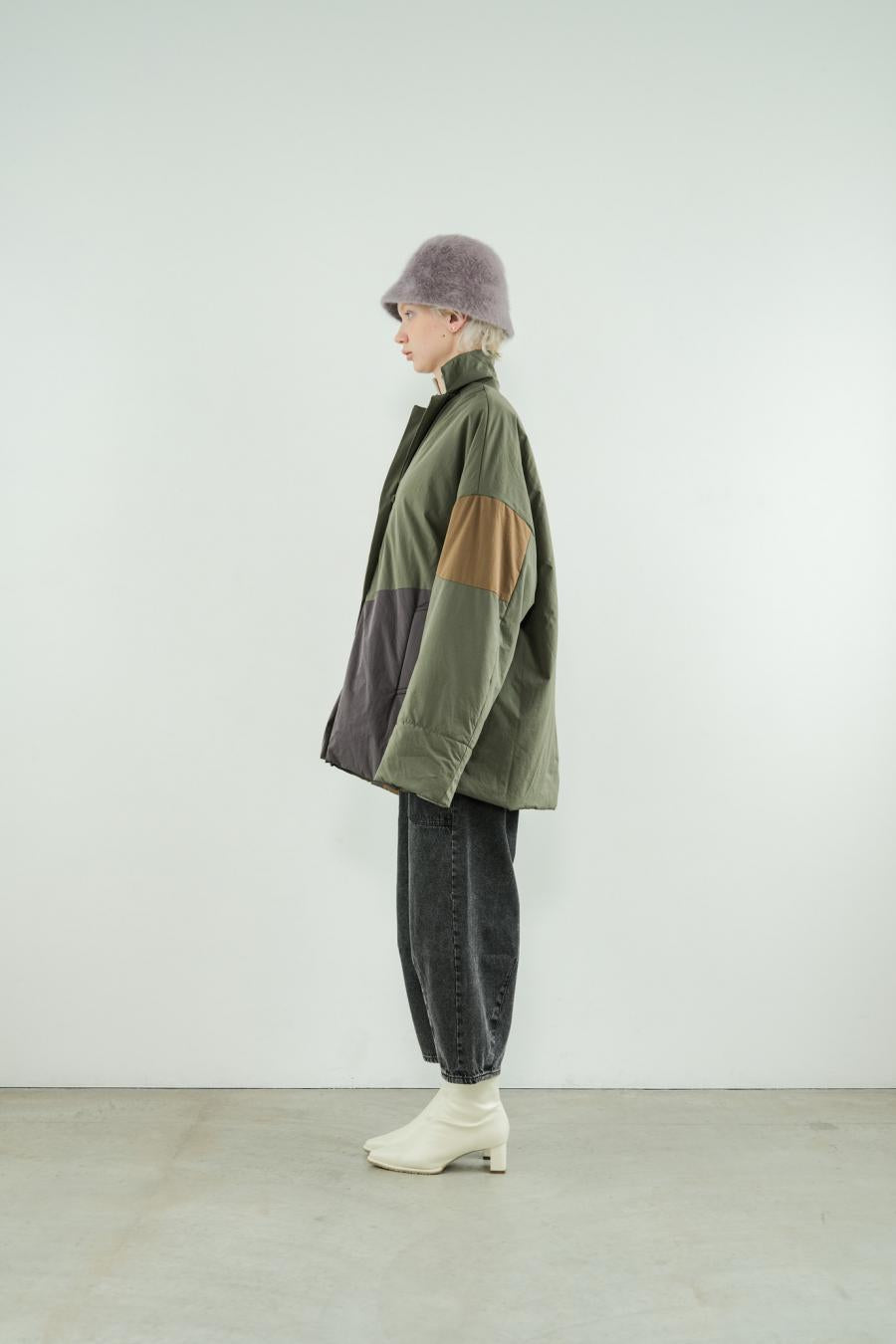 Circle Patch Padded Coat