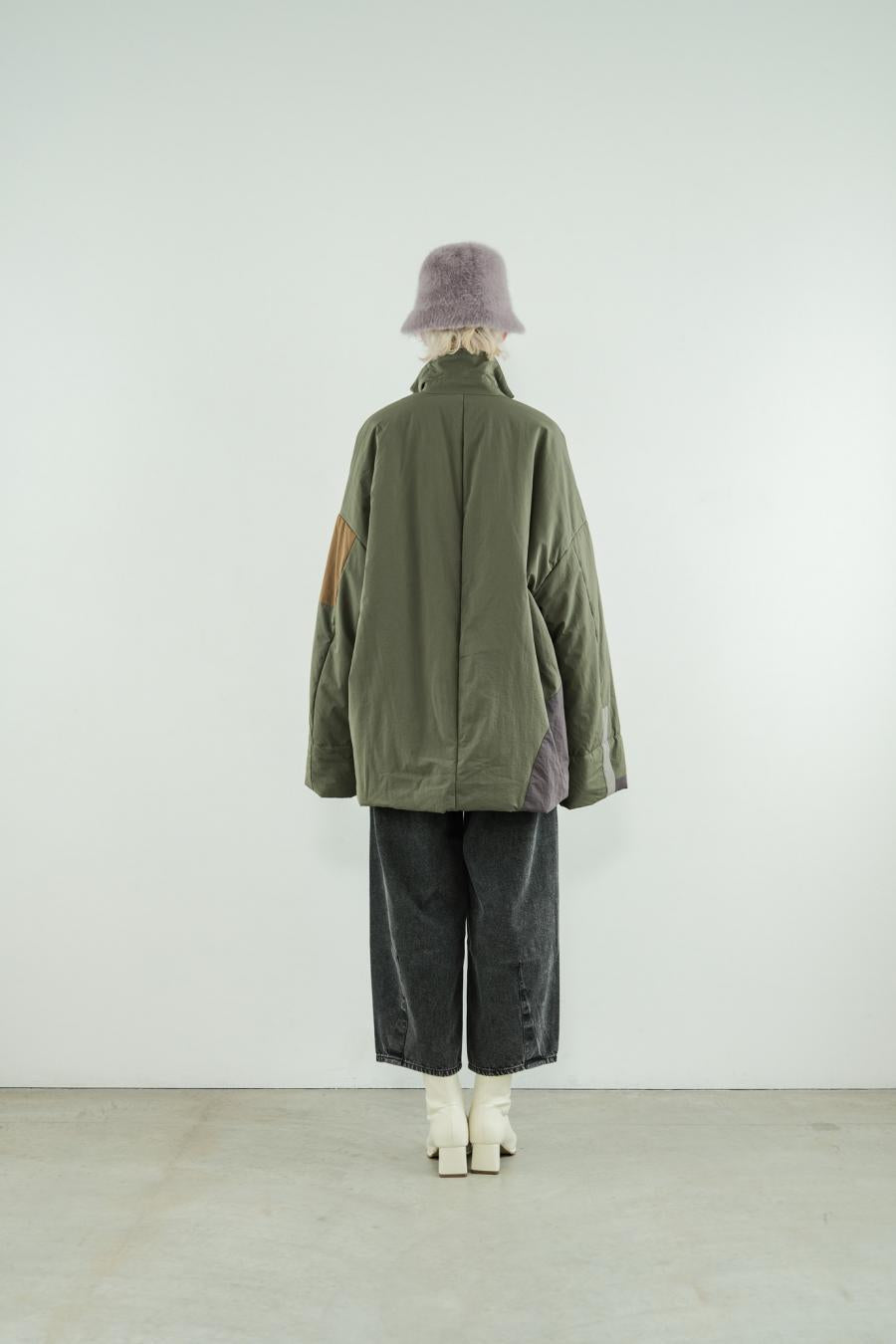 Circle Patch Padded Coat