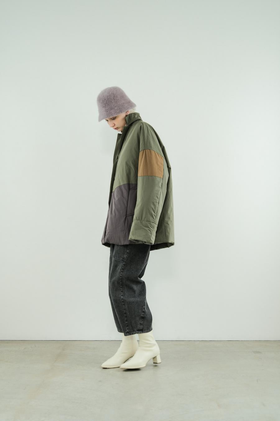 Circle Patch Padded Coat