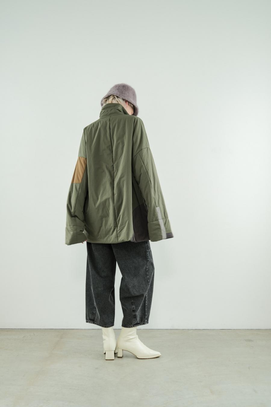 Circle Patch Padded Coat