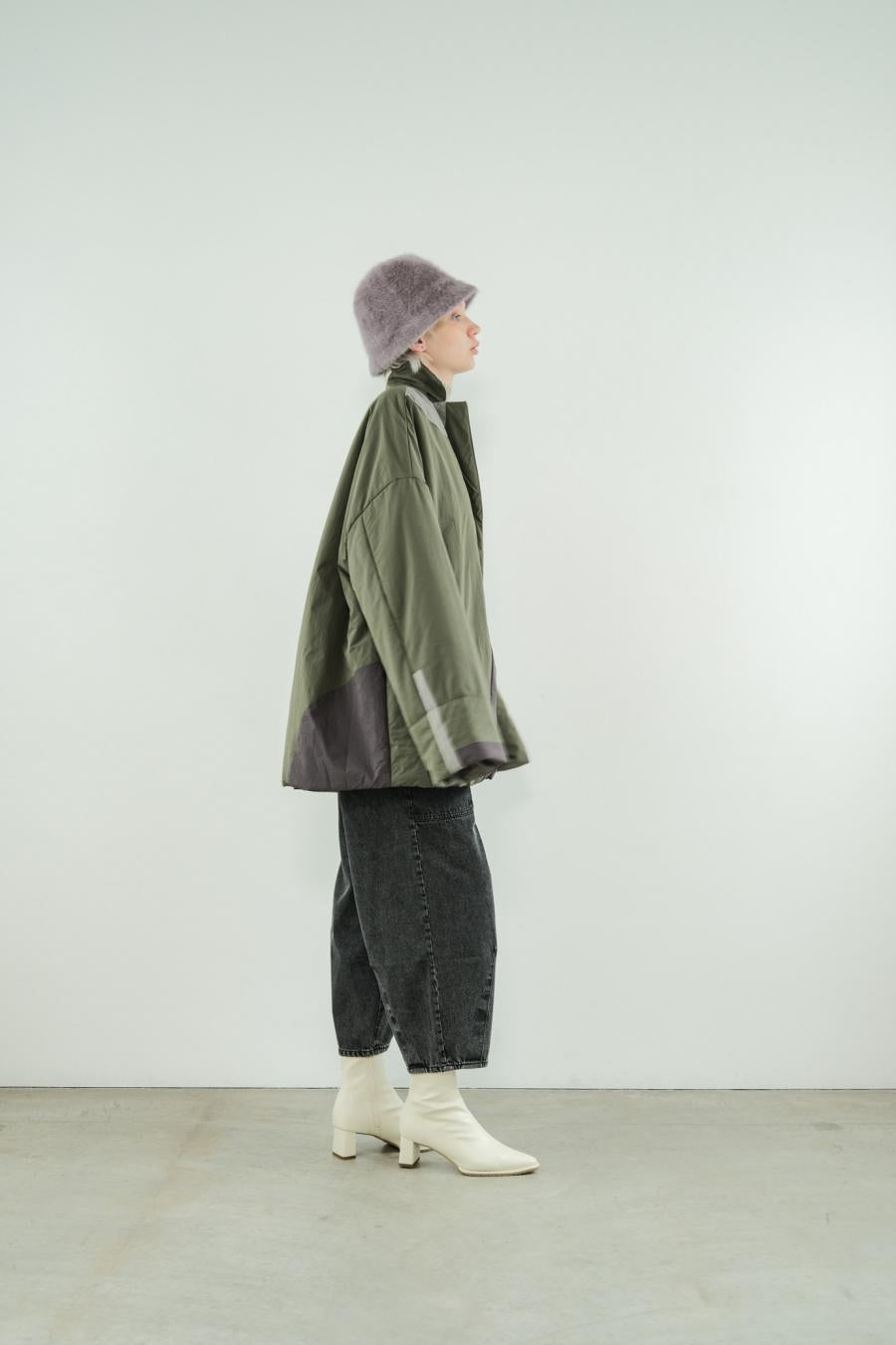 Circle Patch Padded Coat