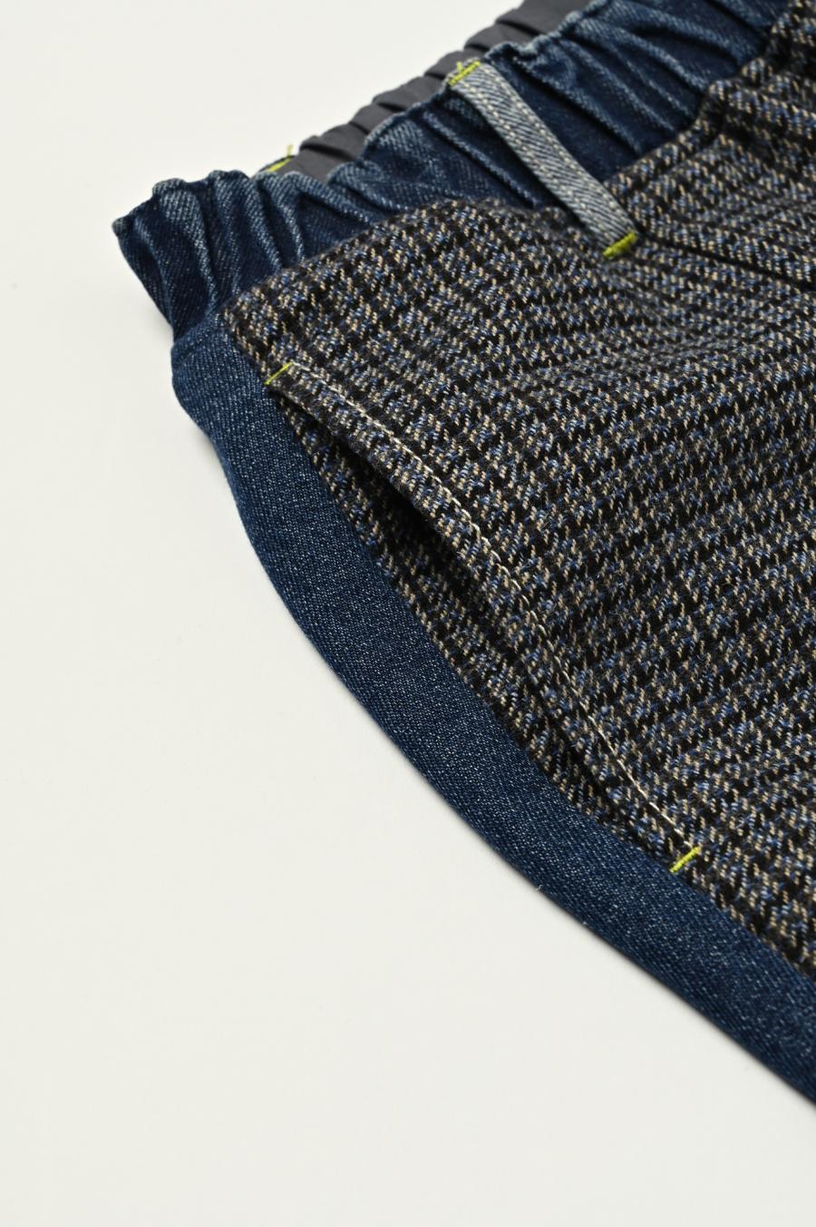 Tweed & Denim Pants