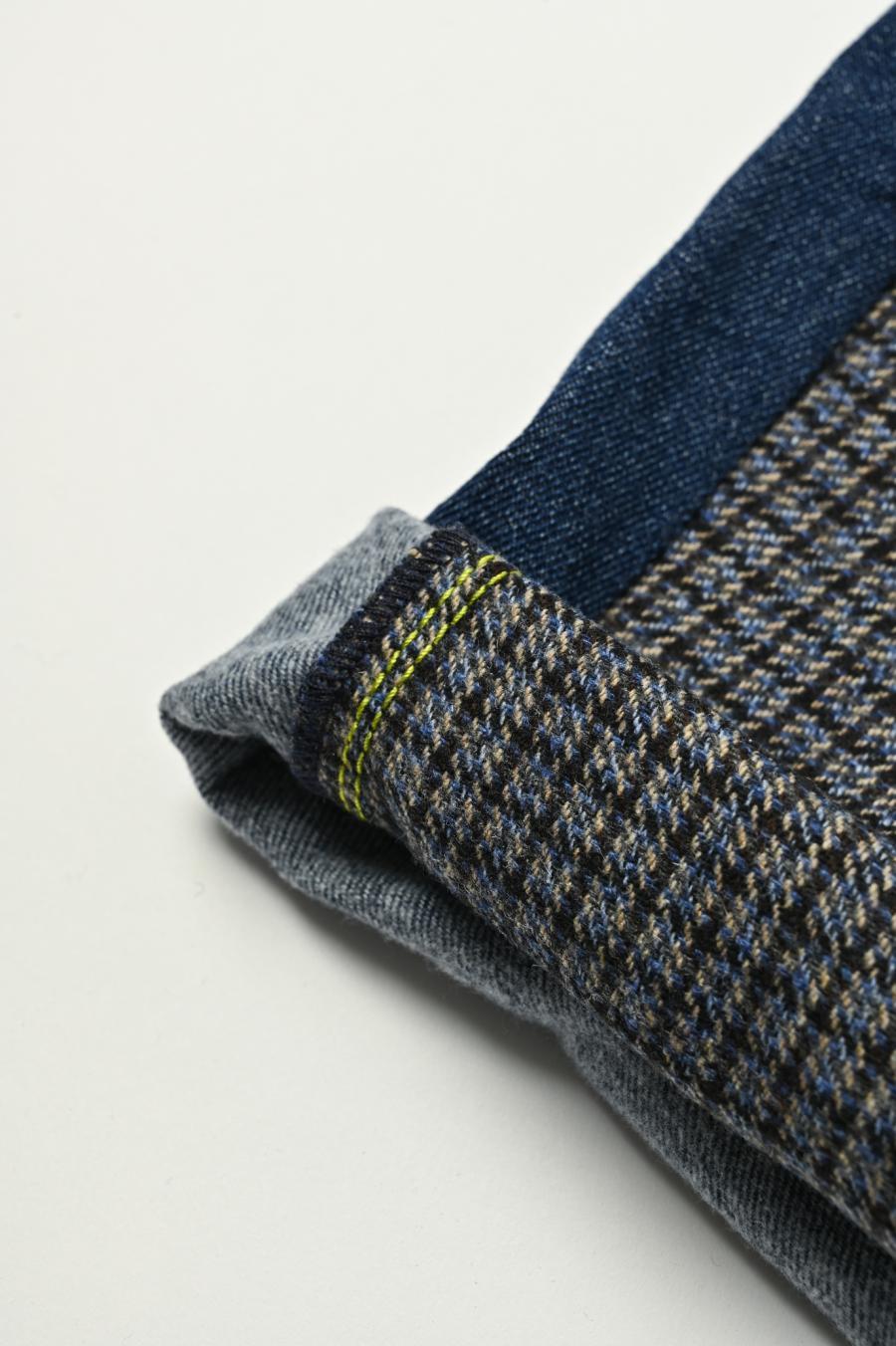 Tweed & Denim Pants