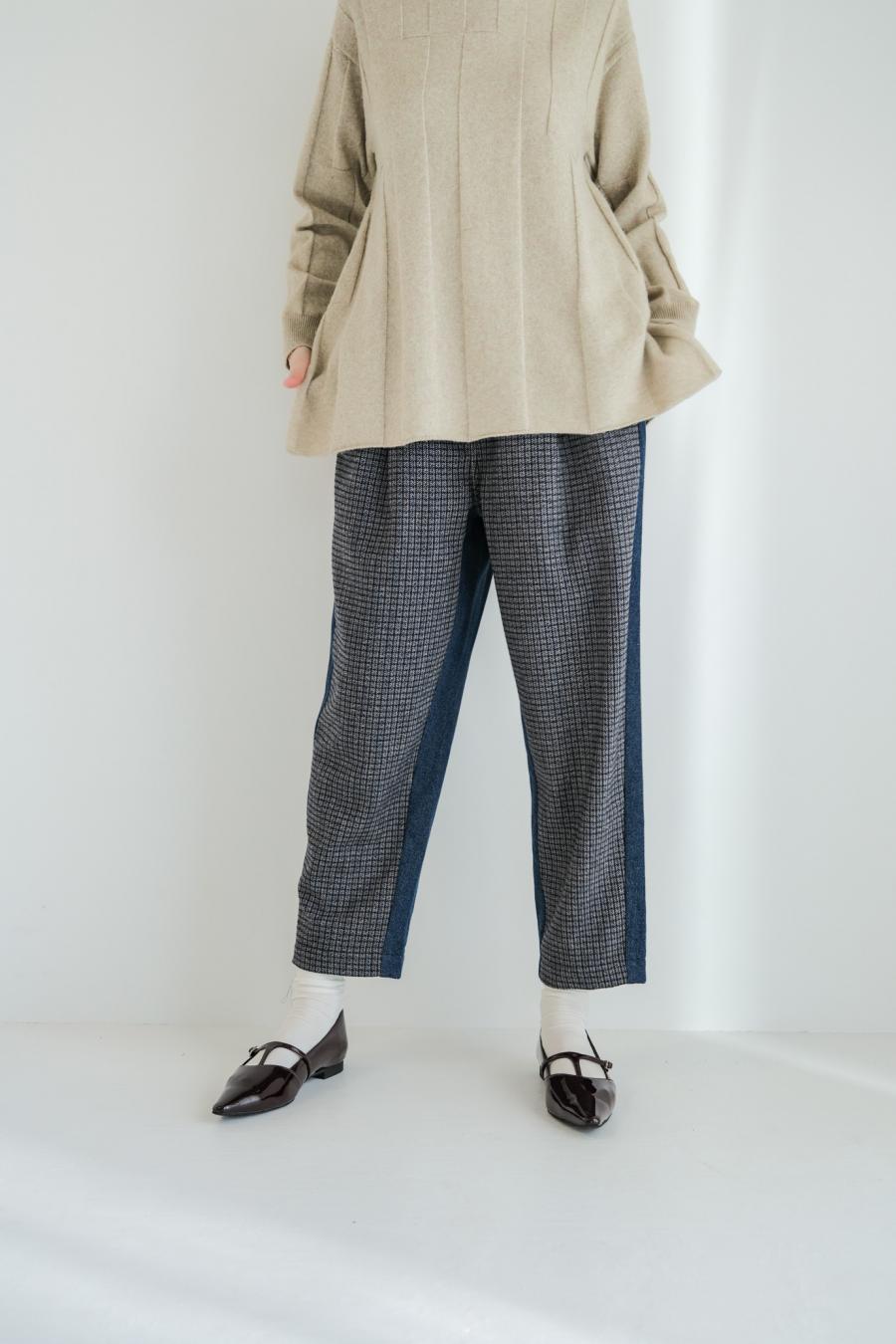 Tweed & Denim Pants
