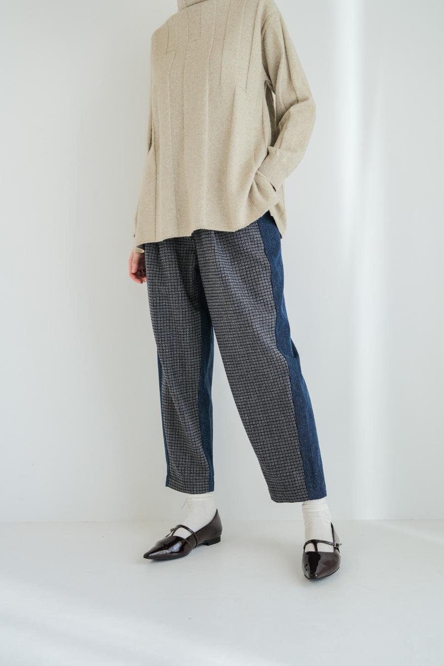 Tweed & Denim Pants