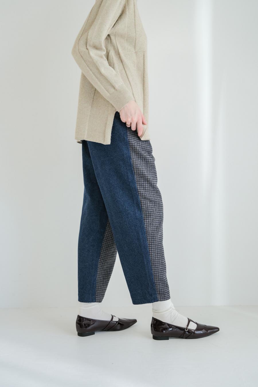 Tweed & Denim Pants