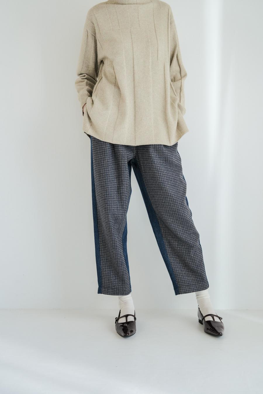 Tweed & Denim Pants