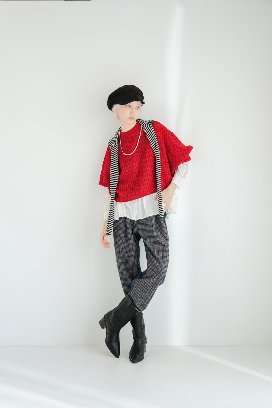 Tweed & Denim Pants