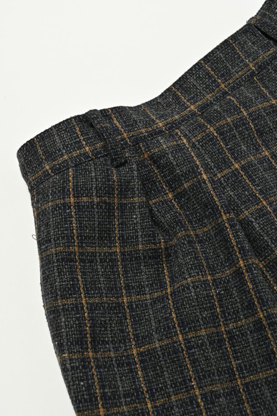 Checked Tweed Slide Pants