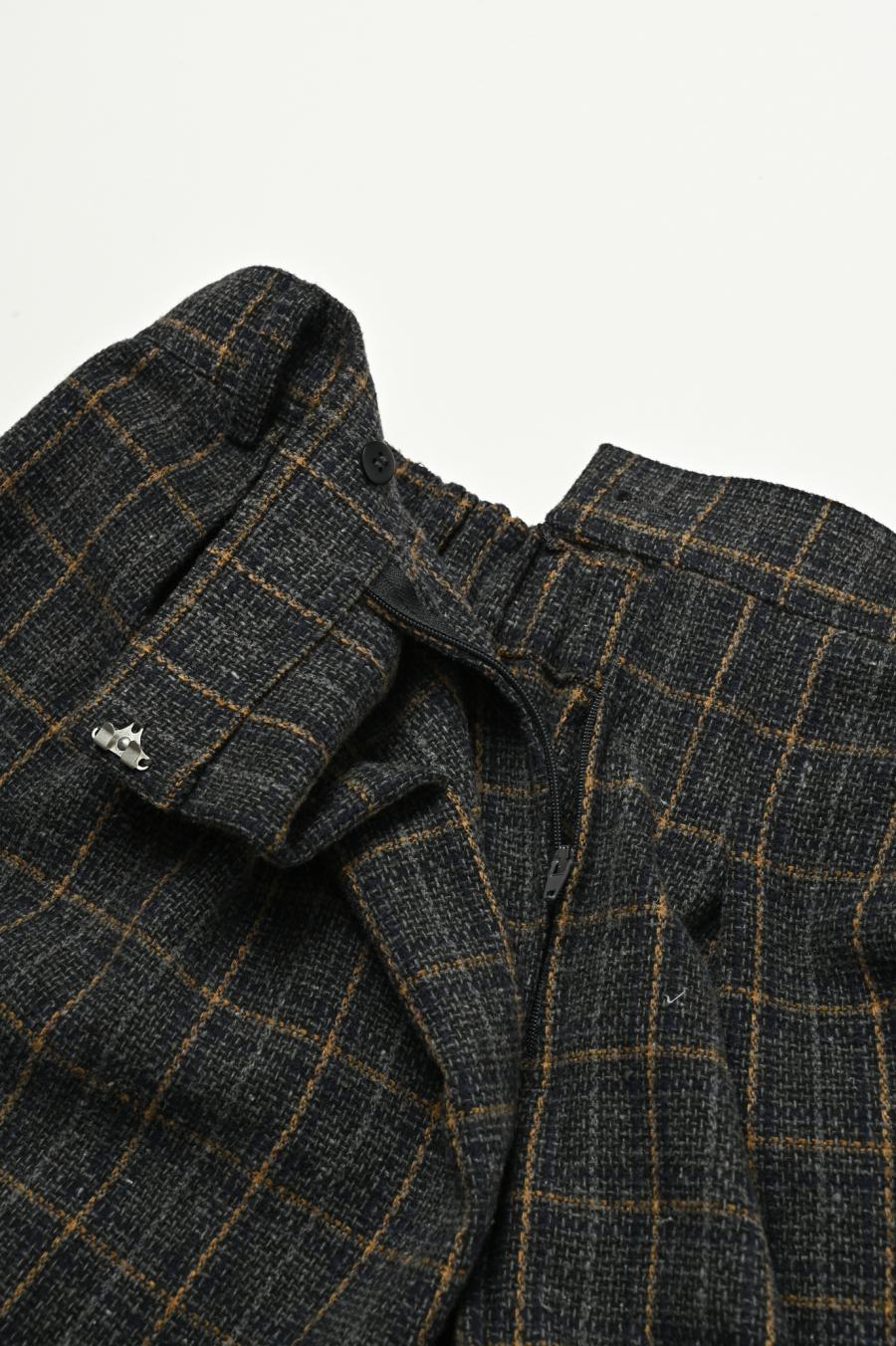 Checked Tweed Slide Pants