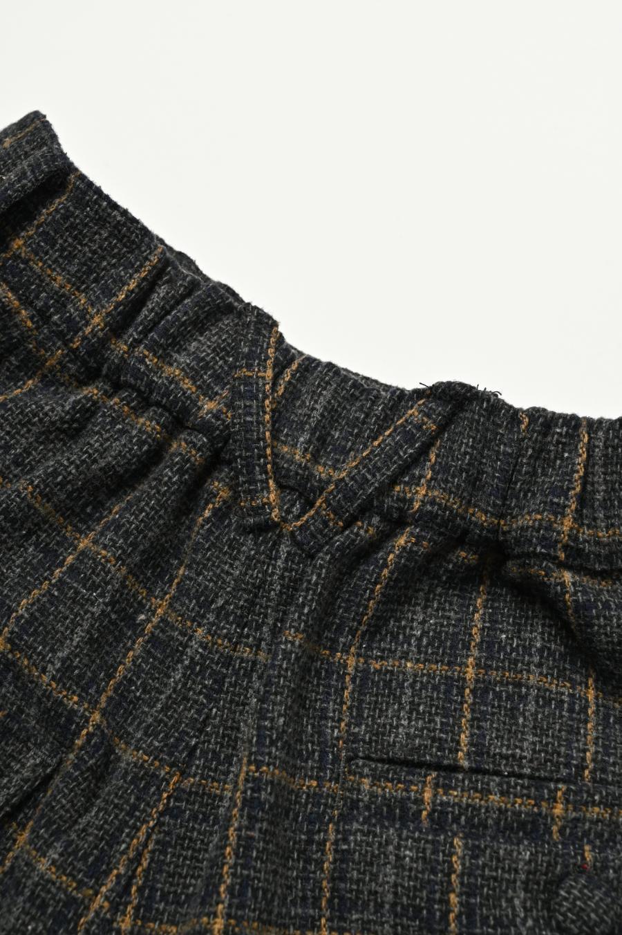 Checked Tweed Slide Pants