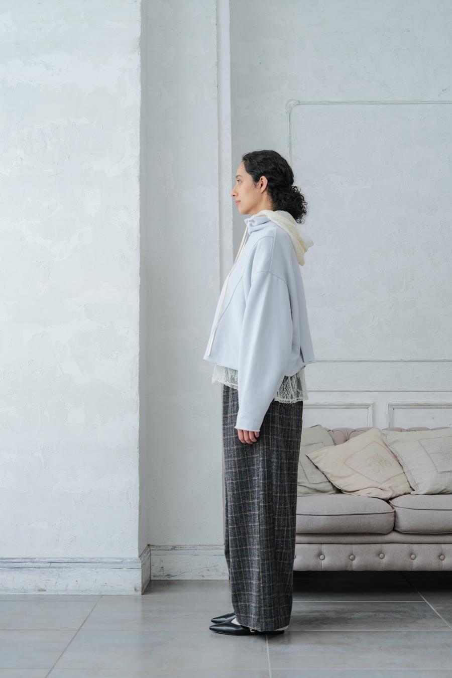 Checked Tweed Slide Pants