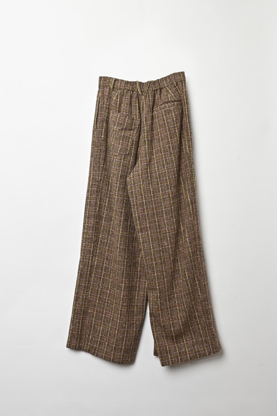 Checked Tweed Slide Pants
