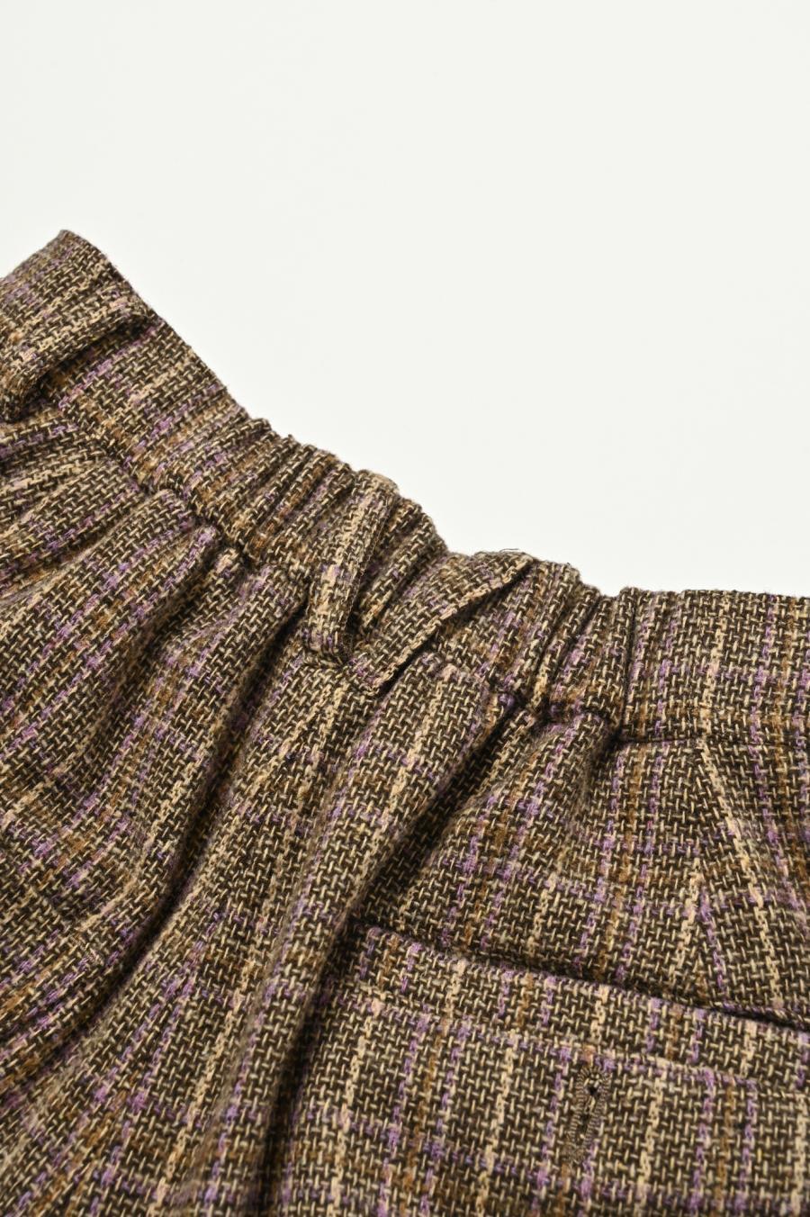 Checked Tweed Slide Pants