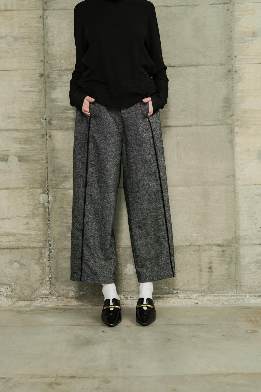Line Mini Nep Tweed Trousers