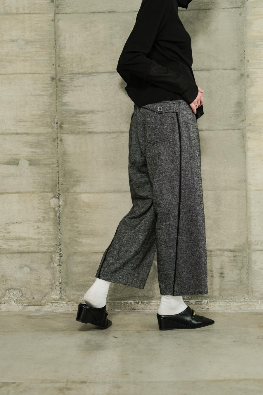 Line Mini Nep Tweed Trousers
