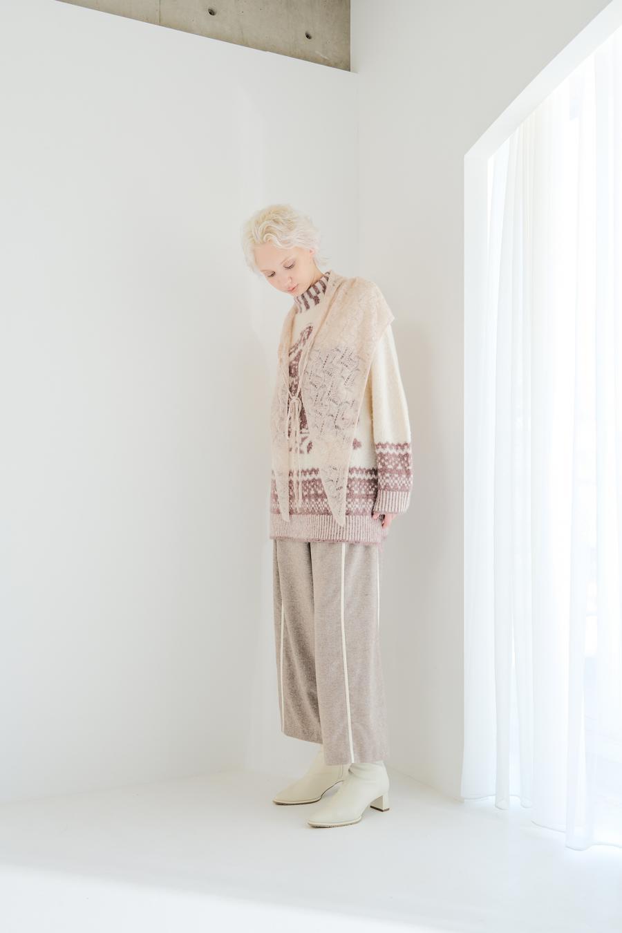 Line Mini Nep Tweed Trousers