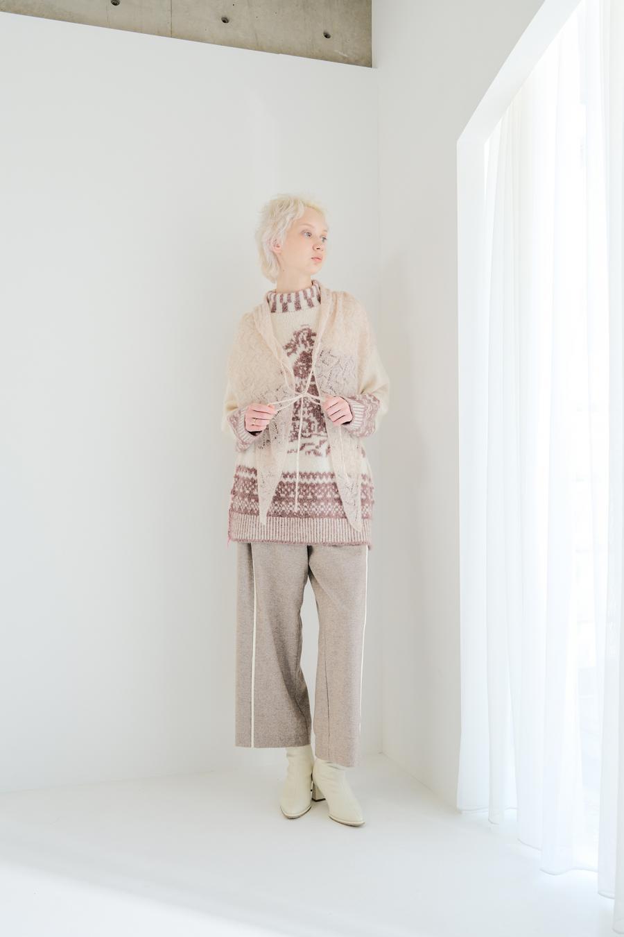 Line Mini Nep Tweed Trousers